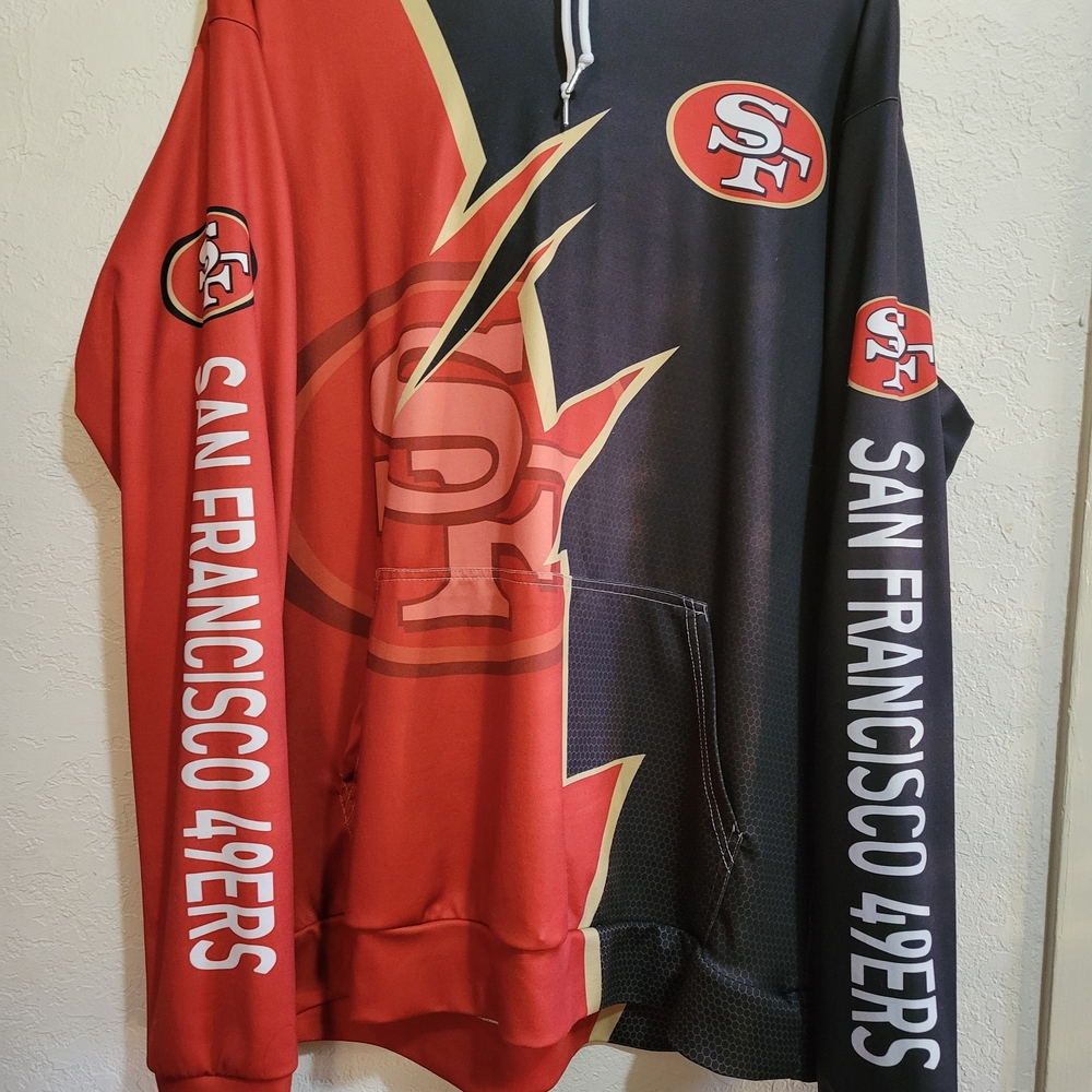 San Francisco 49ers Red and Black Men's Shirt